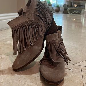 Fringe Booties Leather 7.5